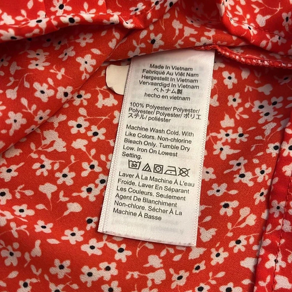 J Crew Red Floral Formal Tank xxs - Picture 4 of 6